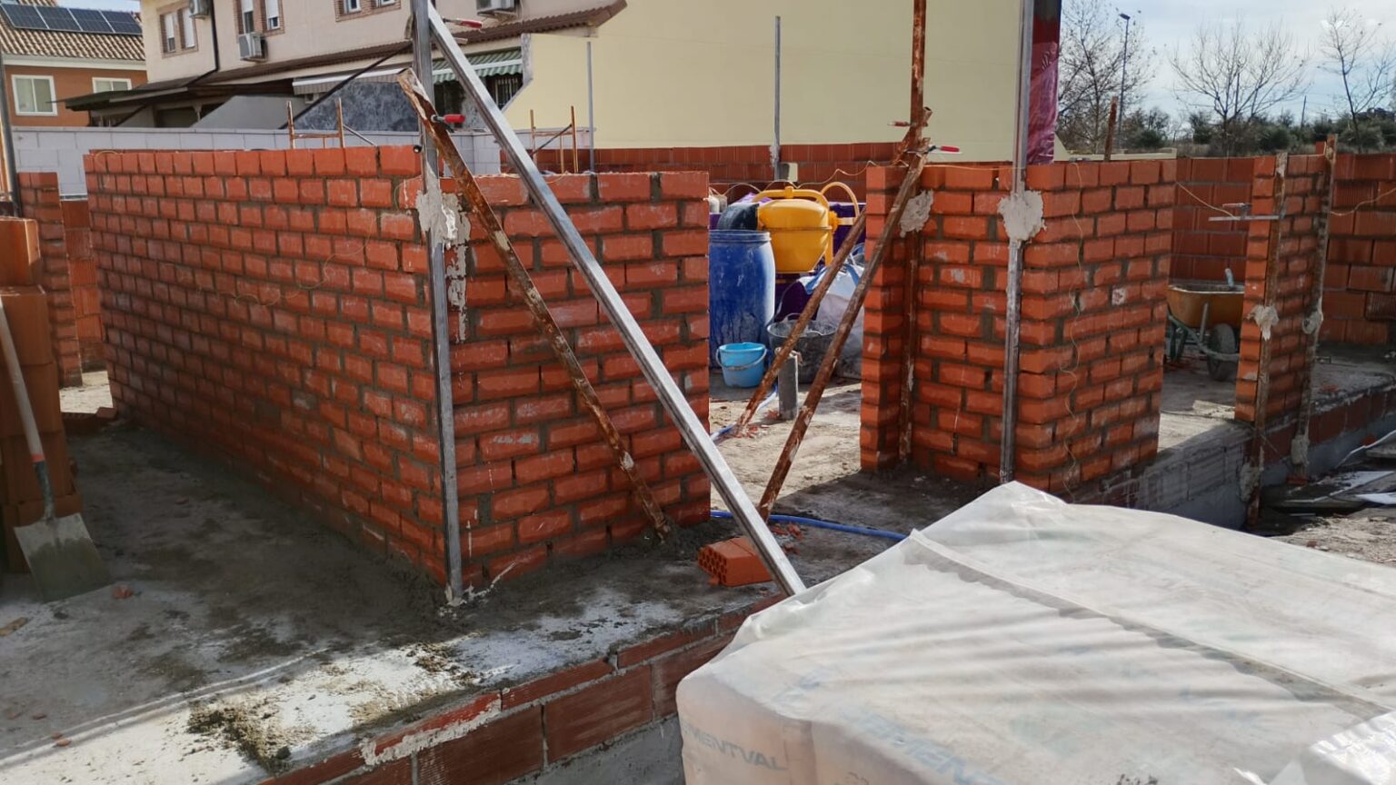 Estructura de hormigón armado para la construcción de una vivienda unifamiliar